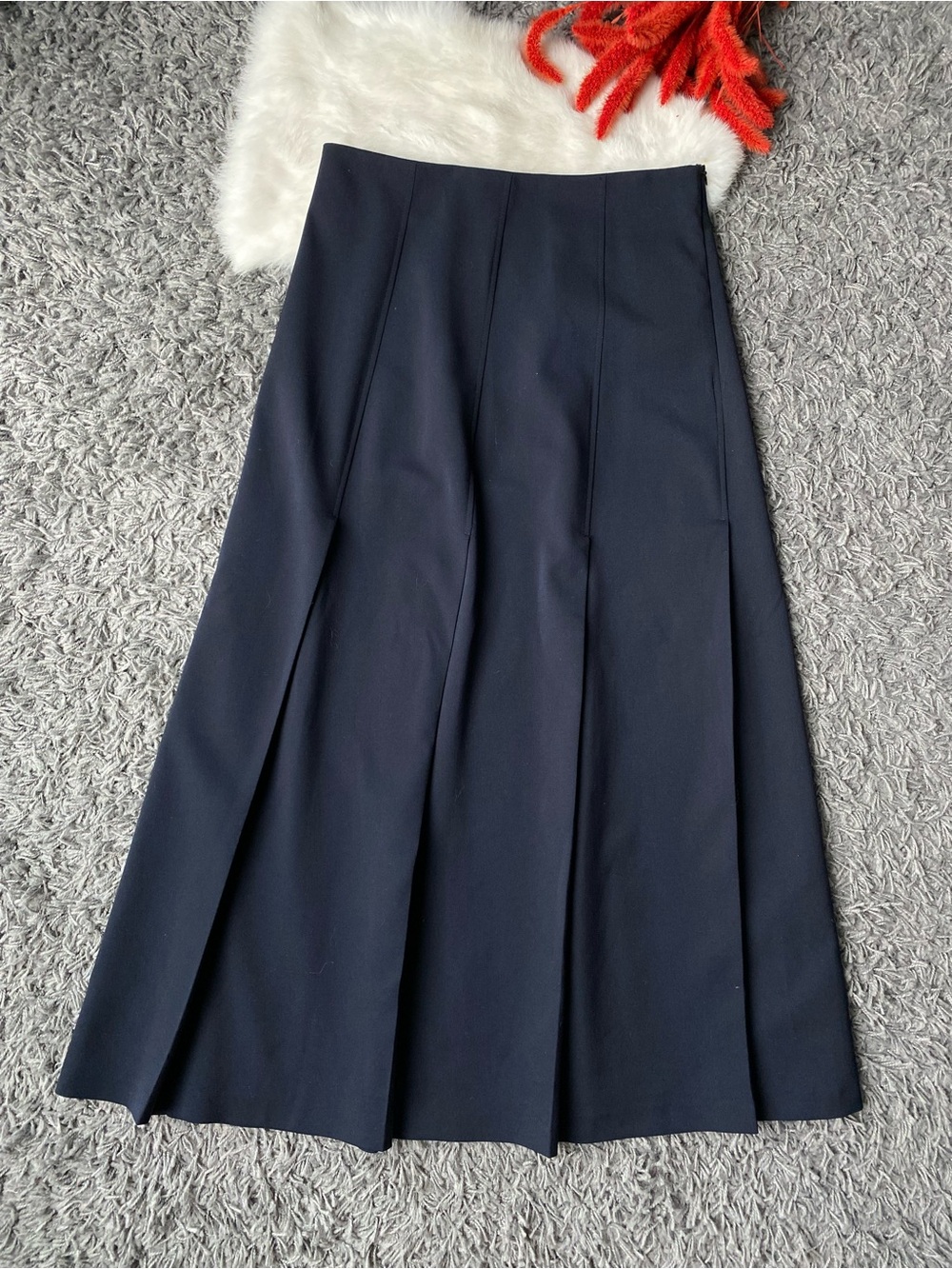 Massimo Dutti Wool Midi Skirt